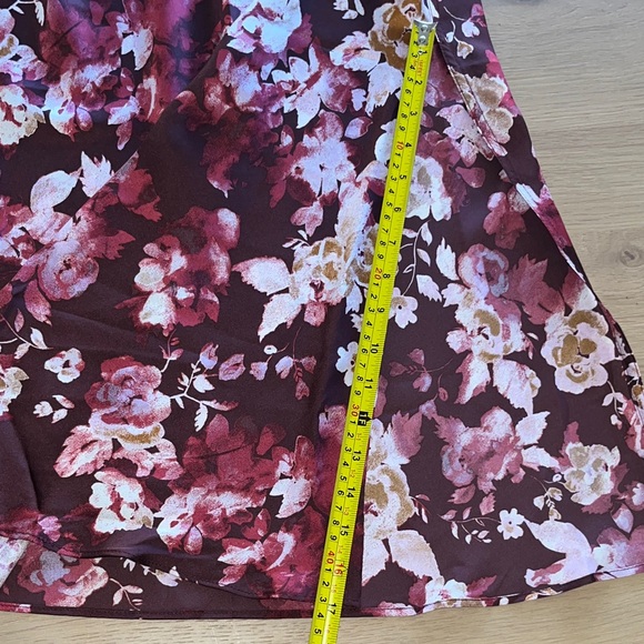 Free People Floral Satin Midi Slip Skirt - Picture 3 of 5